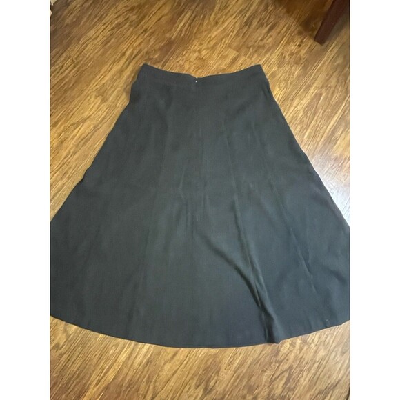 Christopher & Banks Black Midi Skirt Size 12 Mid Length - Picture 5 of 7